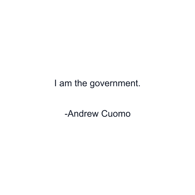 I am the government.