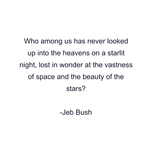 Who among us has never looked up into the heavens on a starlit night, lost in wonder at the vastness of space and the beauty of the stars?