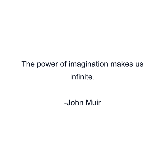 The power of imagination makes us infinite.