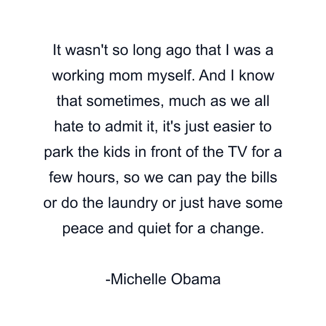 It wasn't so long ago that I was a working mom myself. And I know that sometimes, much as we all hate to admit it, it's just easier to park the kids in front of the TV for a few hours, so we can pay the bills or do the laundry or just have some peace and quiet for a change.