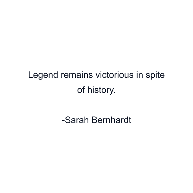 Legend remains victorious in spite of history.